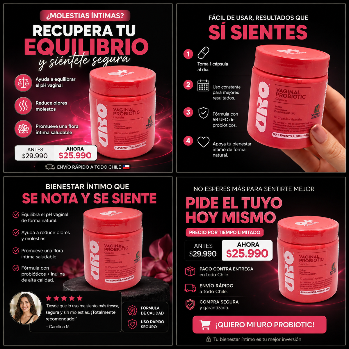 URO Vaginal Probiotic | Rompe el ciclo de infecciones urinarias