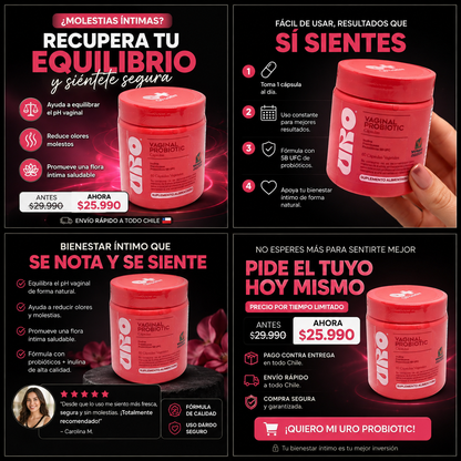 URO Vaginal Probiotic | Rompe el ciclo de infecciones urinarias