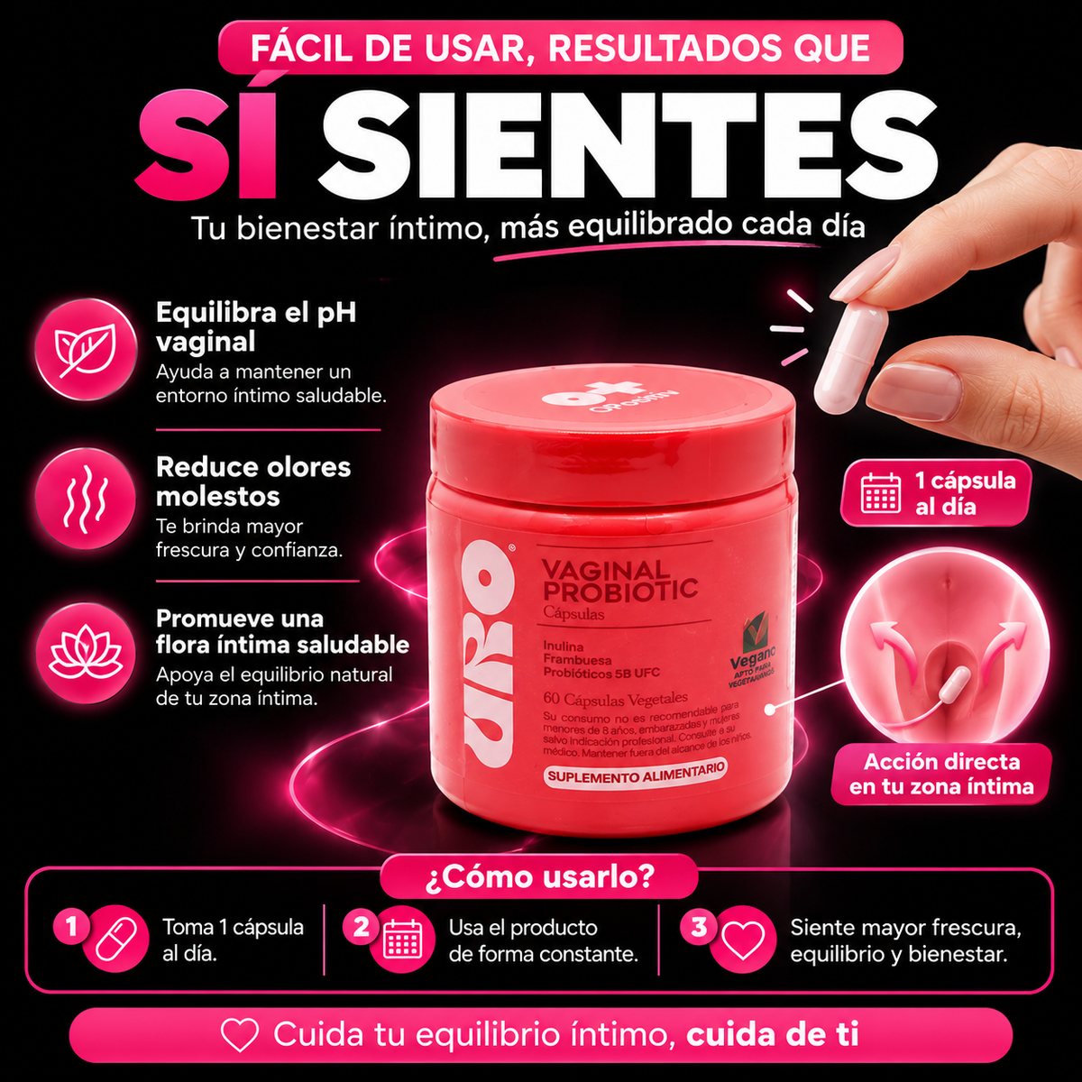 URO Vaginal Probiotic | Rompe el ciclo de infecciones urinarias