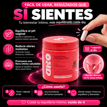 URO Vaginal Probiotic | Rompe el ciclo de infecciones urinarias